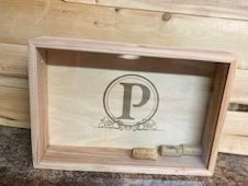 Custom Monogram Cork Shadow Box