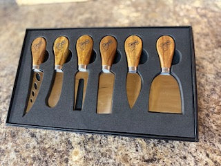 6 Custom Cheese Knives Set