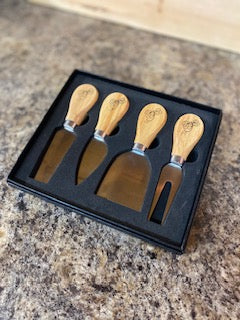 4 Custom Cheese Knives Set