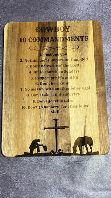 Cowboy 10 Commandments