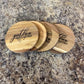 Set of 4 Acacia wood Coasters