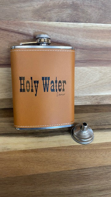 Holy Water Leather Flask