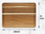 Medium Size Acacia Cutting Board W/Stand