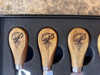 4 Custom Cheese Knives Set