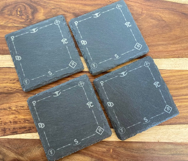 Branded Slate Square Coaster Set of 4