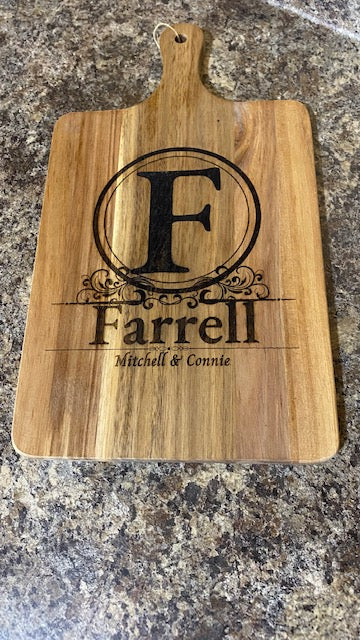 Acacia Wood Paddle Cutting Board