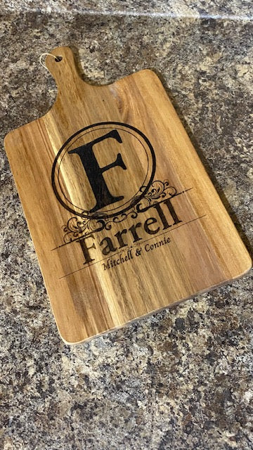 Acacia Wood Paddle Cutting Board