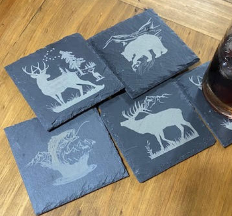 Wildlife Slate Square Coaster Set of 4